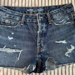 Old Navy Blue Distressed Denim Shorts